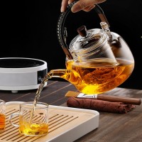 Glass teapot | Heat-resistant glass tea steamer | Thickened glass teapot | Tea party tea set | Flower teapot | Afternoon tea set