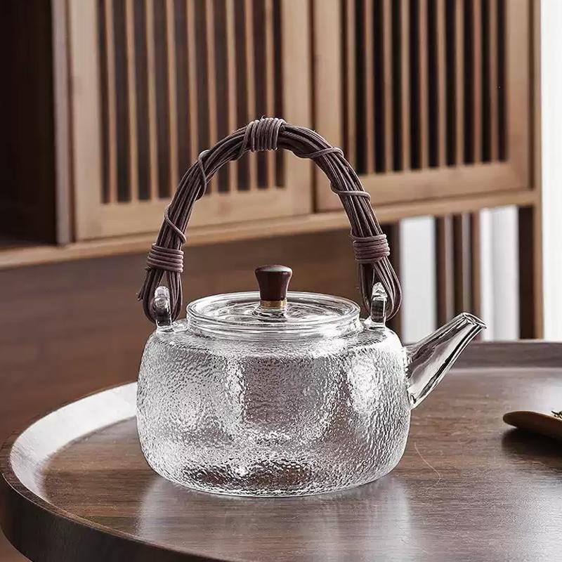 Hammered glass teapot | High temperature resistant glass teapot | Glass kettle | Electric ceramic stove teapot | Lift pot |Tea party tea set