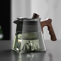 Glass teapot | High temperature resistant glass steaming teapot | Thickened glass kettle | Integrated steaming teapot